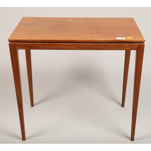 519 - Mid century style teak coffee table, 39 cm high