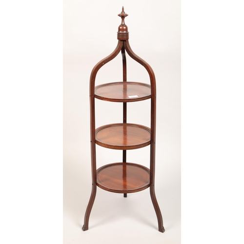 552 - Edwardian mahogany cake stand/ plant stand, 98 cm high