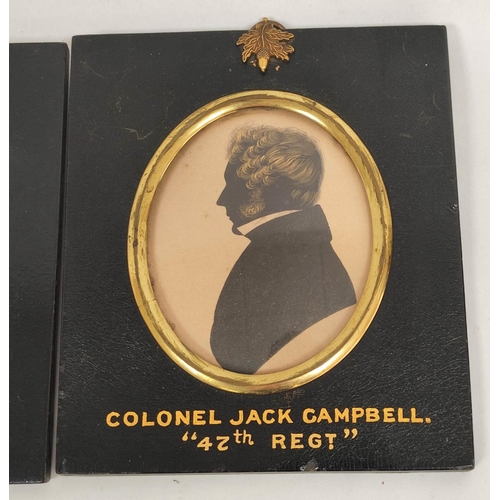 264 - John Campbell Esq of Ormidale & Colonel Jack Campbell, 47th Regt. A near pair of 19th cent. oval... 