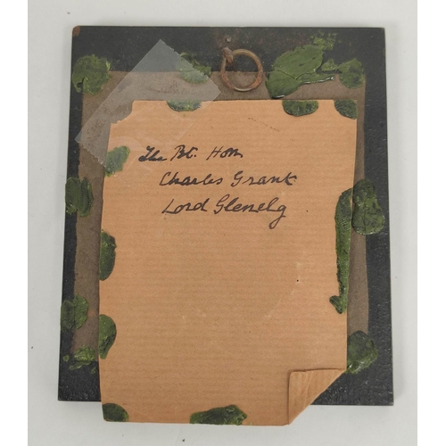 269 - Early 19th cent. miniaturistRt Hon. Charles Grant, Lord Glenelg.Oval, 6 cms x 4.5 cms., in rectangul... 