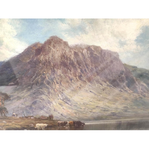 270 - Alfred de Breanski Snr.Loch Oich, N.B.Oil on canvas.Signed. Inscribed to reverse.28 cms x 49 cms.... 