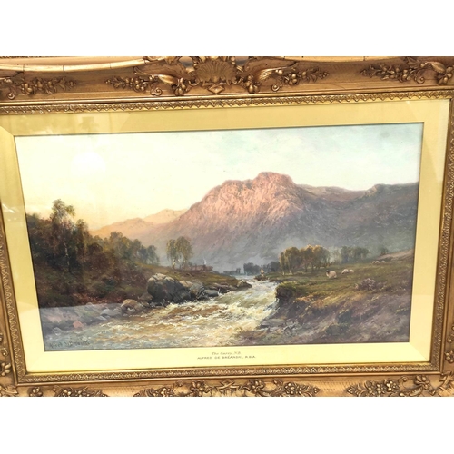 271 - Alfred de Breanski Snr.River Garry, N.B.Oil on canvas.Signed. Inscribed to reverse.29 cms x 49 cms.... 