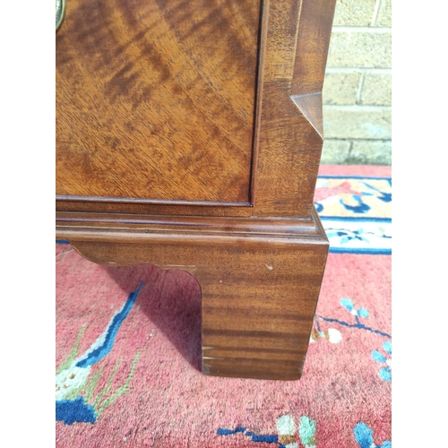 410 - Mahogany secretaire chest of drawers, with fall front secretaire drawer enclosing pigeon holes and f... 