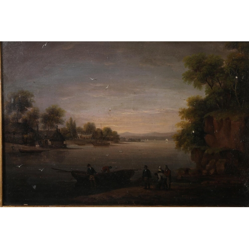 274 - 19TH CENTURY SCHOOL Landing the catch Pair of oils, unsigned, 22cm x 30cm, gilt frames 35cm x 43cm. ... 