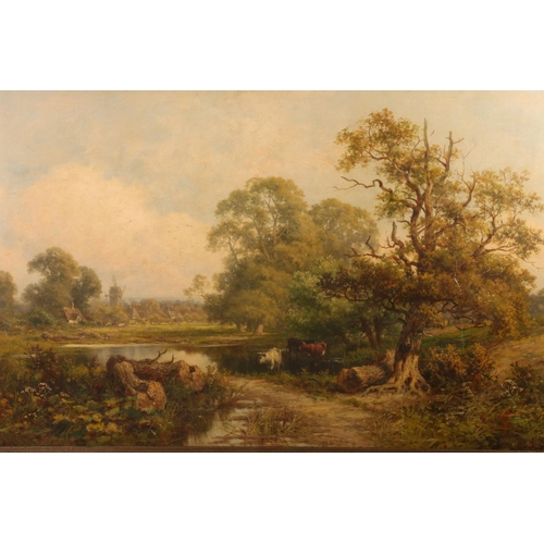 284 - HENRY H PARKER (British 1858-1930) Near Faringdon Oil on canvas, signed lower right, 38cm x 66cm, fr... 