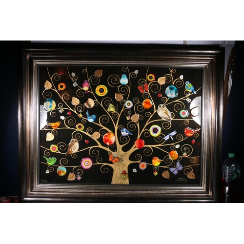 288 - KERRY DARLINGTON (British b1974) *ARR* The Tree of Life Layered relief resin panel, signed lower rig... 