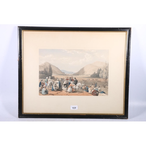 293 - AFTER JAMES ATKINSON (British 1780-1852) Chardeh Plain Kabul Afghanistan Coloured lithograph, 24cm x... 