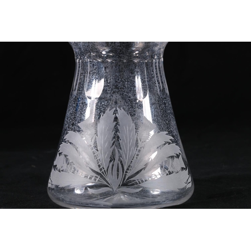 394 - Edinburgh Crystal thistle pattern decanter having thistle shaped hobnail cut body with etched thistl... 