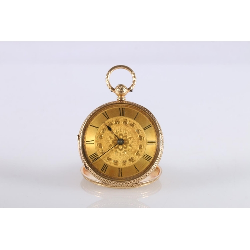 175 - 18ct gold open faced key wound pocket watch by Richard Robinson of Sheffield, having Roman numeral c... 