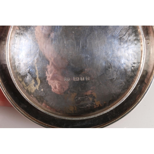 11 - George V silver jar lid with initials WRB, hallmarked Omar Ramsden, London 1939, 12cm, 147g.&nb... 