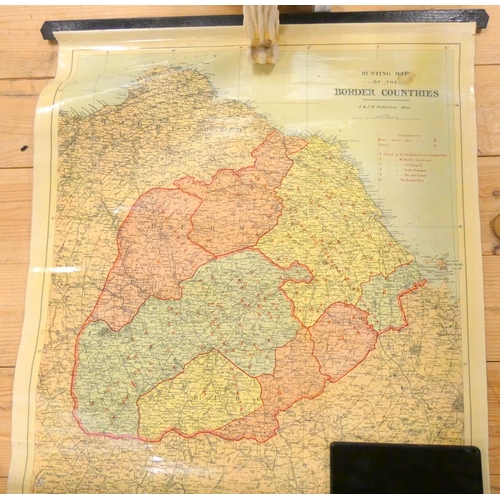 27 - Hunting map of the Border countries by J & J H. Rutherford Kelso.