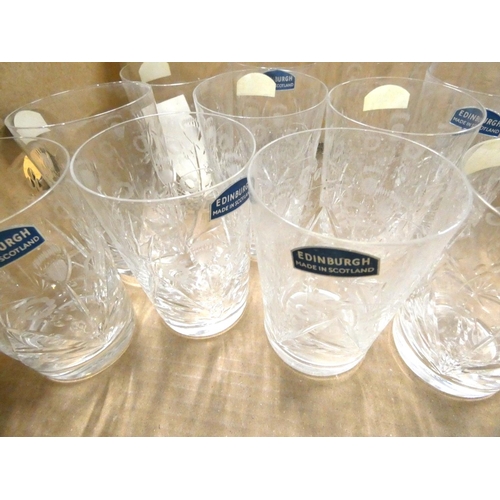 33 - Collection of Edinburgh crystal tumblers.