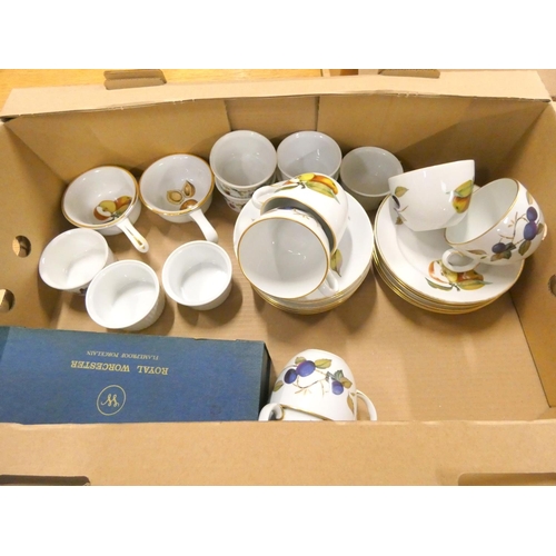 34 - Royal Worcester part tea set and a collection of ramekins.