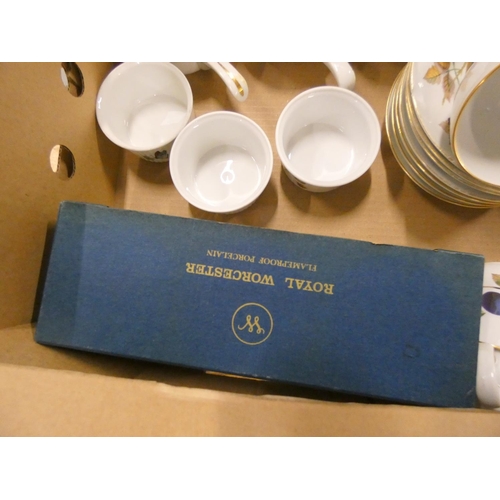 34 - Royal Worcester part tea set and a collection of ramekins.