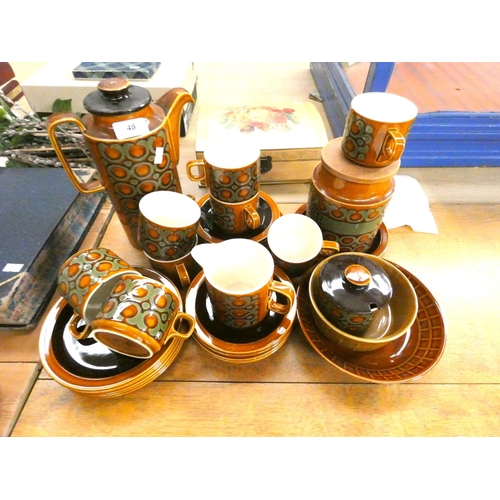 48 - Large collection of Hornsea Bronte tea ware.