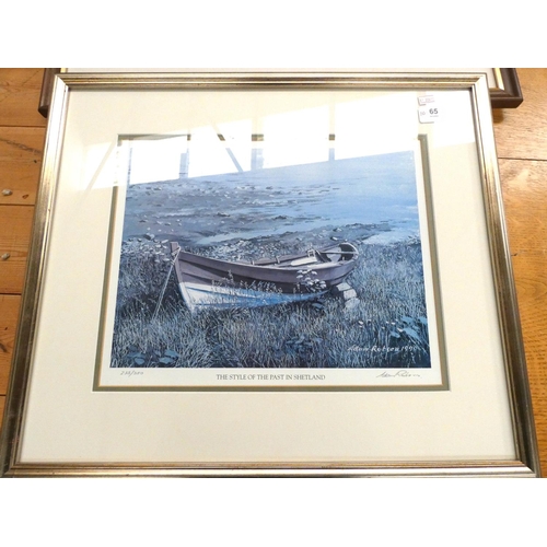 65 - Adam Robson ' The style of the past Shetland' pencil signed, limited edition.