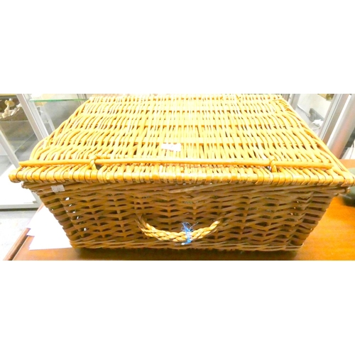 7 - Large whicker picnic basket.