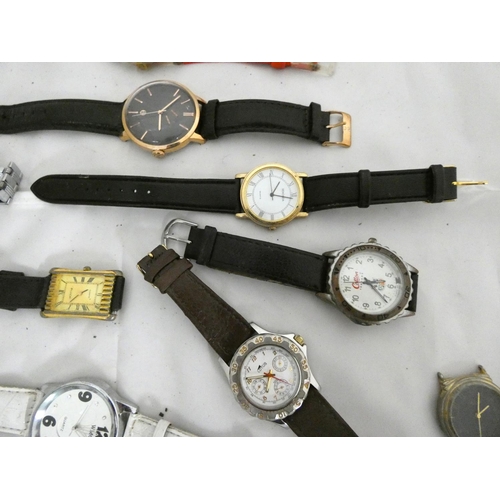 76 - Large bag of unisex Quartz watches to include Accurist, Sekonda, Swatch etc.