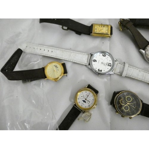 76 - Large bag of unisex Quartz watches to include Accurist, Sekonda, Swatch etc.