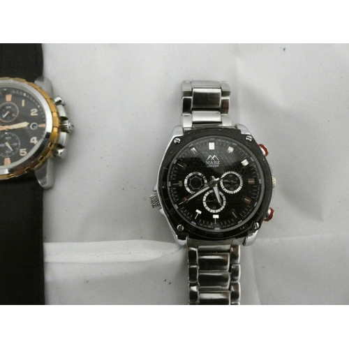 79 - Six large men's modern diver's style watches to include Terner, Marz, Orlando etc.