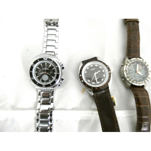 79 - Six large men's modern diver's style watches to include Terner, Marz, Orlando etc.