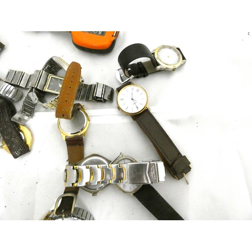 80 - Various men's fashion watches to include Garmin, Jcb, Fuji etc.