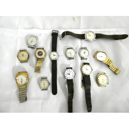 83 - Bag of manual wind watches to include Lucerne, Timex, Sekonda, Aviva, Fero etc.