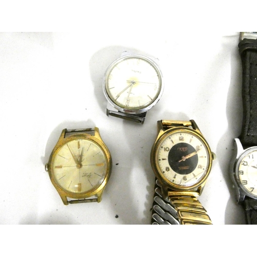 83 - Bag of manual wind watches to include Lucerne, Timex, Sekonda, Aviva, Fero etc.