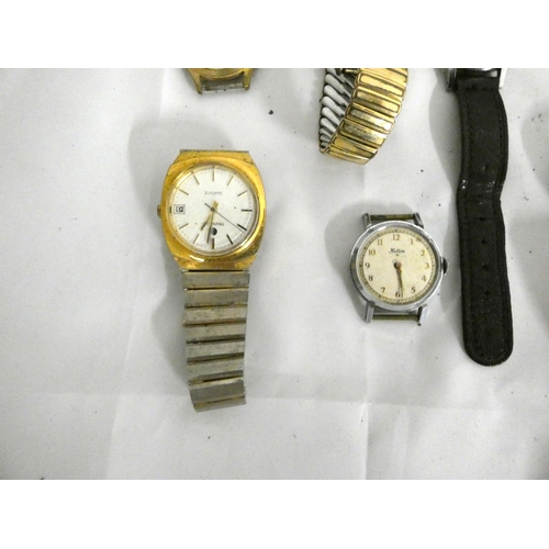 83 - Bag of manual wind watches to include Lucerne, Timex, Sekonda, Aviva, Fero etc.