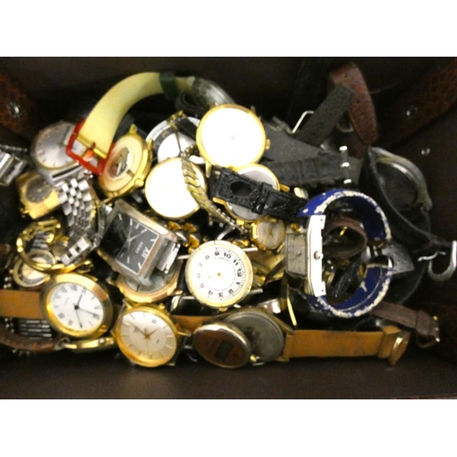 89 - Box of various watch parts and watches to include Timex, Sekonda, Citizen  A/F.