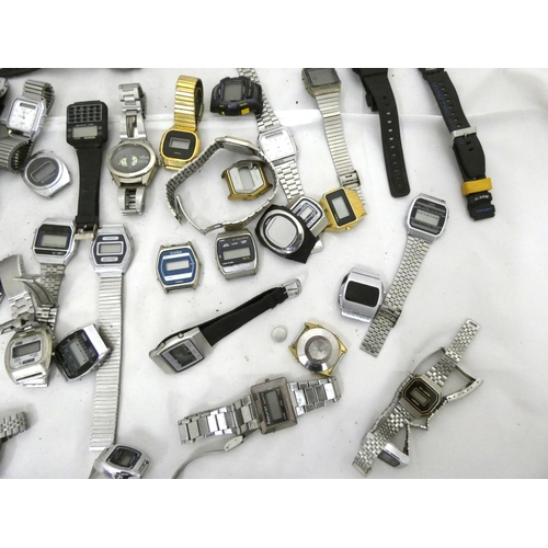 97 - Large bag of digital watches to include Seiko, Casio, Timex etc.