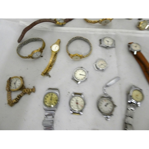 98 - Large bag of ladies manual wind watches to include Timex, Oris, Sekonda, Rotary etc.