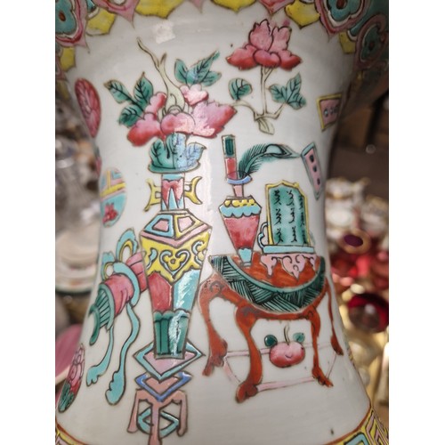 304 - Oriental vase 15 inches tall