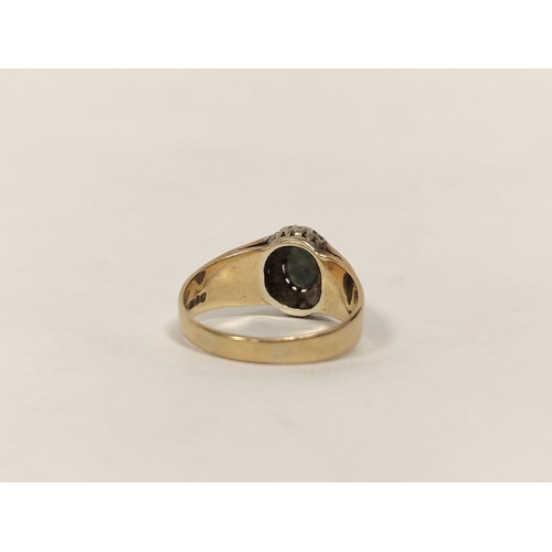 114 - Diamond and sapphire ring and another. 9ct gold. 6g (2)