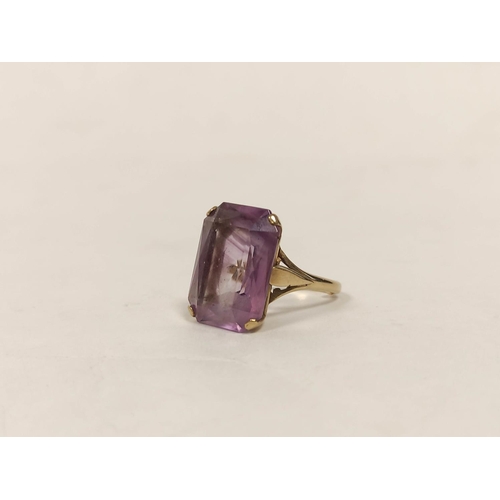 115 - Pink quartz ring in 9ct gold.