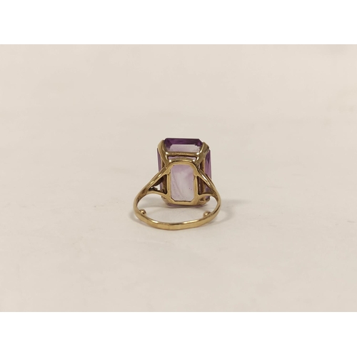 115 - Pink quartz ring in 9ct gold.