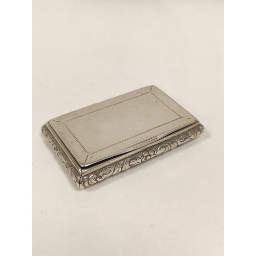 119 - Silver snuff box, Birmingham 1836 and similar cigarette case, 1913 and six others, various. (8)