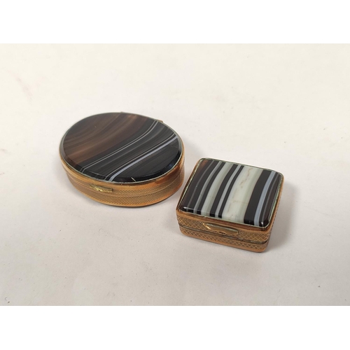 121 - Georgian treen snuff box modelled as a shoe, another, briar, three oval boxes, porphyry and quartz a... 