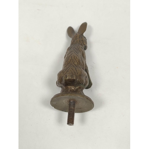 136 - Alvis bronze hare mascot. 11cm, probably 1920's