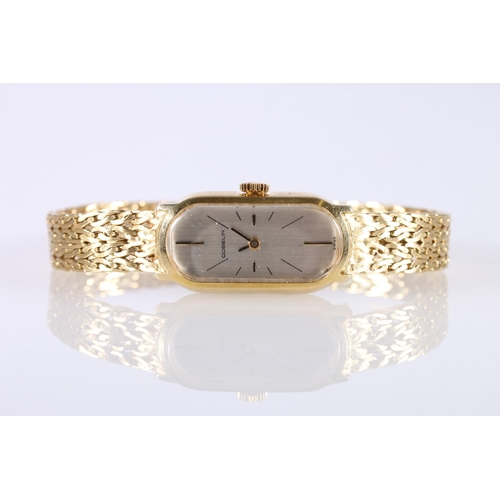 235 - Ladies 18ct gold cased Gobelin wristwatch with one jewel movement, on 18ct gold bracelet, 26.6g with... 