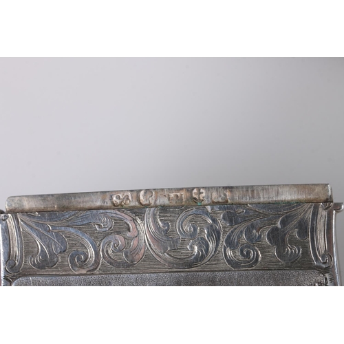 78 - Victorian antique silver castle top card case, the body with relief depictions of Windsor Castle and... 