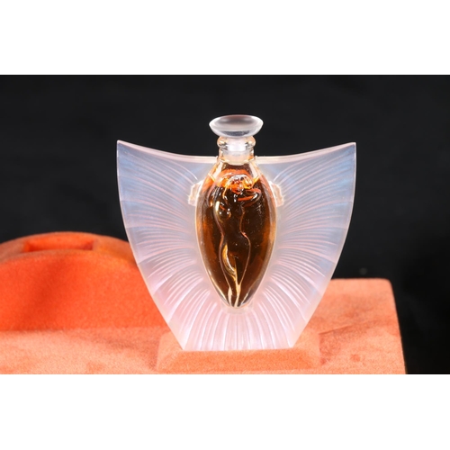 405 - Lalique of France, three frosted glass perfume bottles from the 'Les Introuvables' The Ultimate Coll... 