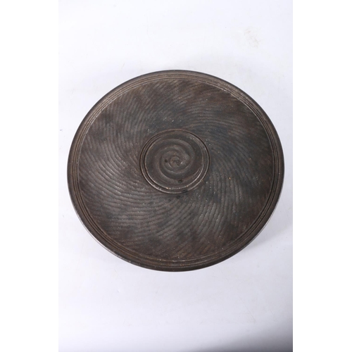 440 - Jim Etzkorn of Canada, a Canadian studio pottery twin handled lidded bowl and matching charger or st... 