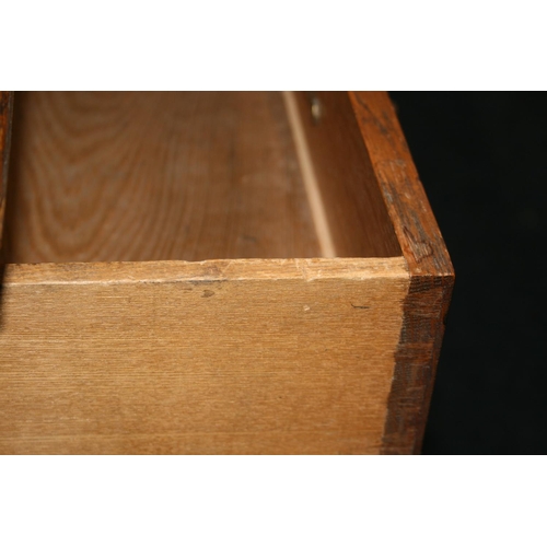 509 - 20th century oak partner's desk of typical form, 182cm wide, 121cm deep, 78cm tall.