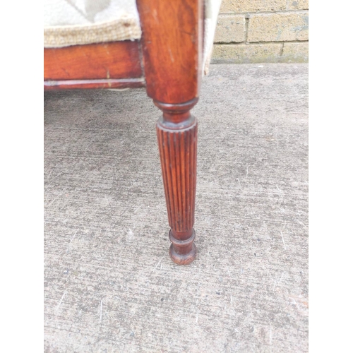 397 - Victorian style six piece inlaid mahogany parlour suite comprising of settee, pair of tub armchairs ... 