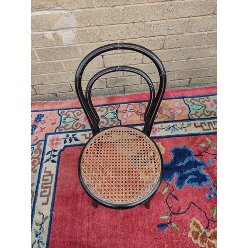 427 - Wyllie and Lochhead walnut upholstered tub chair on pad supports and a Thonet style bentwood child's... 