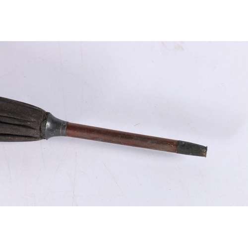 350 - Antique parasol or umbrella, the horn handle possibly Rhino horn, 77.5cm long. 