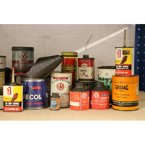 368 - Group of vintage advertising interest tins including Dunlop, Moly Slip, Gredag, Callard & Bowser... 