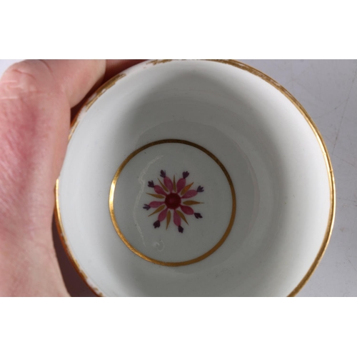 450 - Two antique English porcelain tea bowls, 8.5cm diameter. (2)