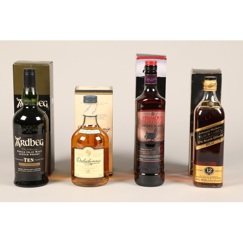 834 - The Famous Grouse blended Scotch whisky Smoky Black, 70cl, 40% vol with cardboard box Ardbeg single ... 